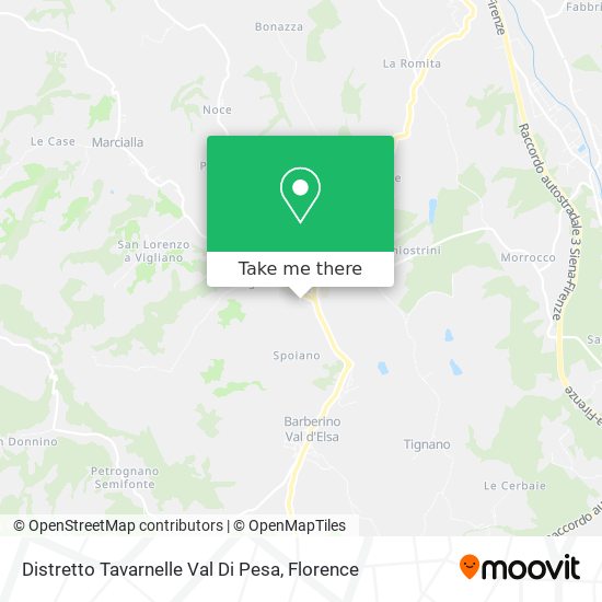 Distretto Tavarnelle Val Di Pesa map