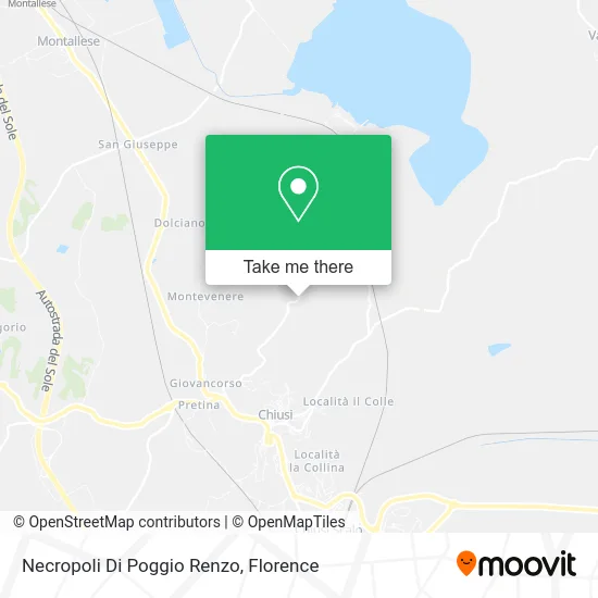 Poggio Renzo Necropolis map