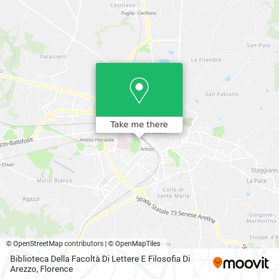 Biblioteca Della Facoltà Di Lettere E Filosofia Di Arezzo map