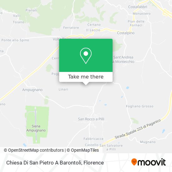 Chiesa Di San Pietro A Barontoli map