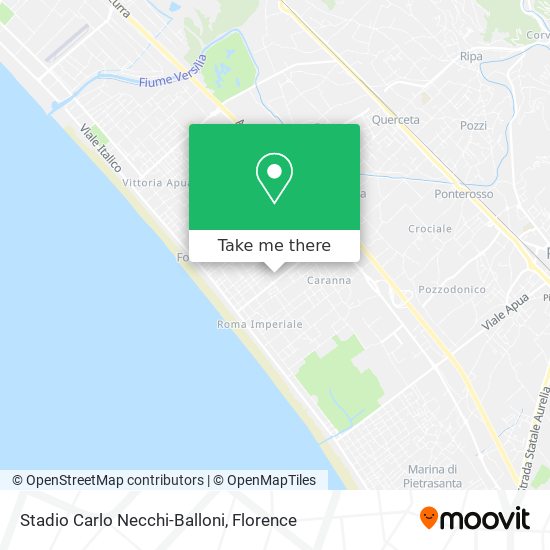 Stadio Carlo Necchi-Balloni map