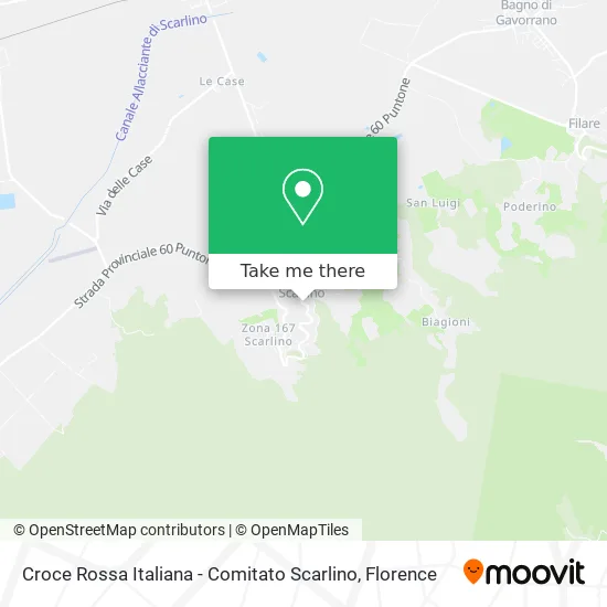 Italian Red Cross - Scarlino Committee map