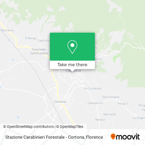 Stazione Carabinieri Forestale - Cortona map