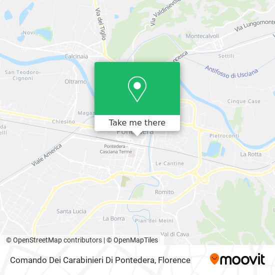 Comando Dei Carabinieri Di Pontedera map