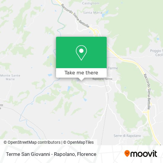 Terme San Giovanni - Rapolano map
