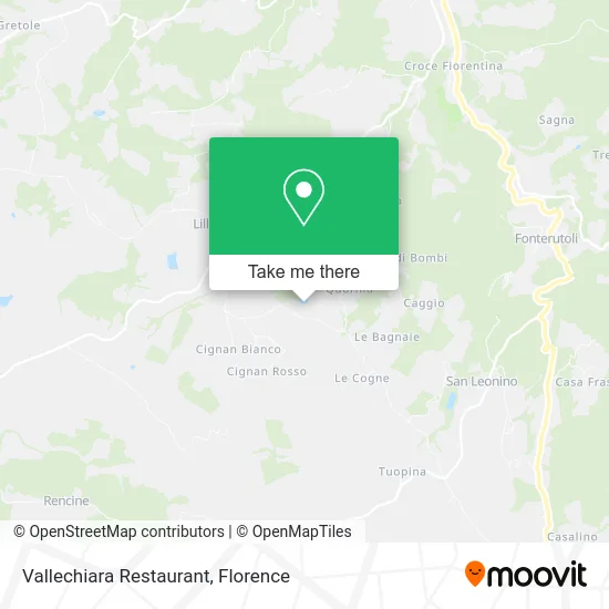 Vallechiara Restaurant map