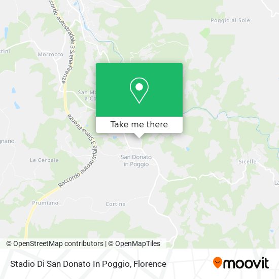 Stadio Di San Donato In Poggio map