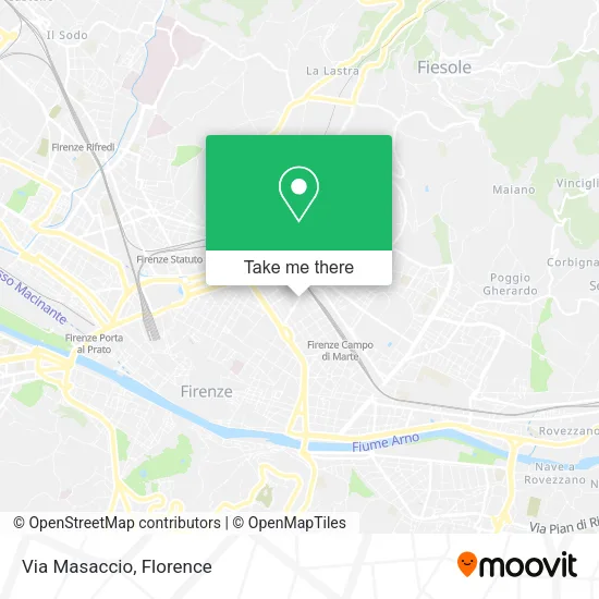 Via Masaccio map