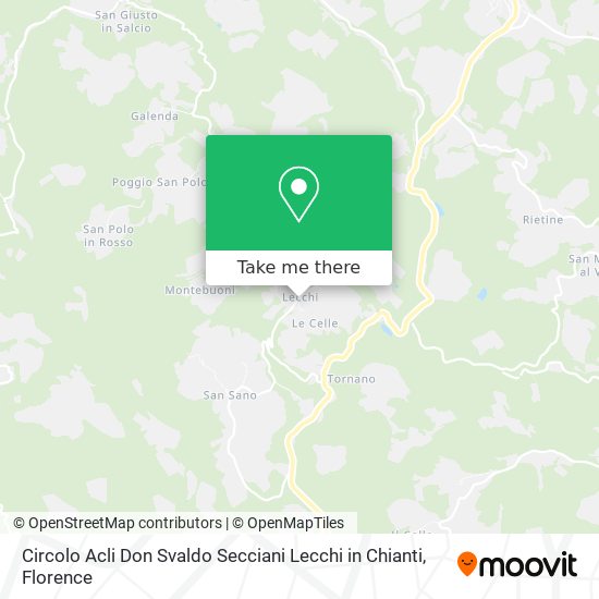 Circolo Acli Don Svaldo Secciani Lecchi in Chianti map