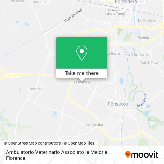 Ambulatorio Veterinario Associato le Melorie map