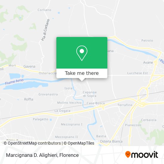 Marcignana D. Alighieri map
