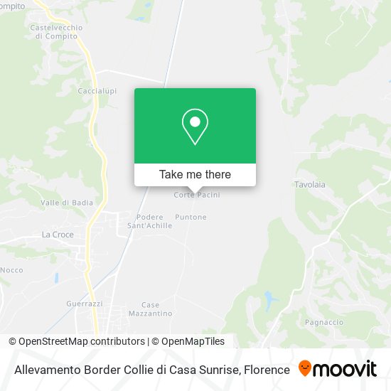 Allevamento Border Collie di Casa Sunrise map
