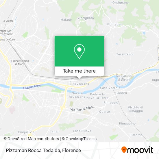 Pizzaman Rocca Tedalda map