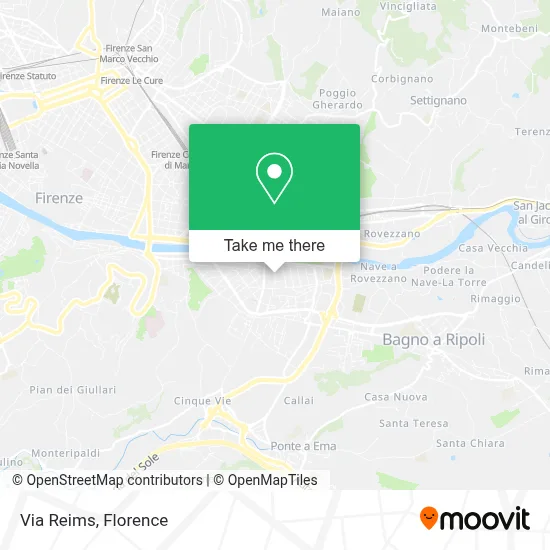Via Reims map