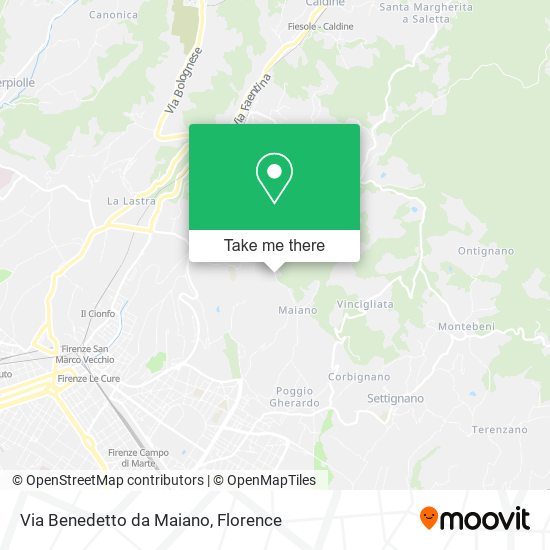 Via Benedetto da Maiano map