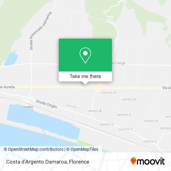 Costa d'Argento Damaroa map