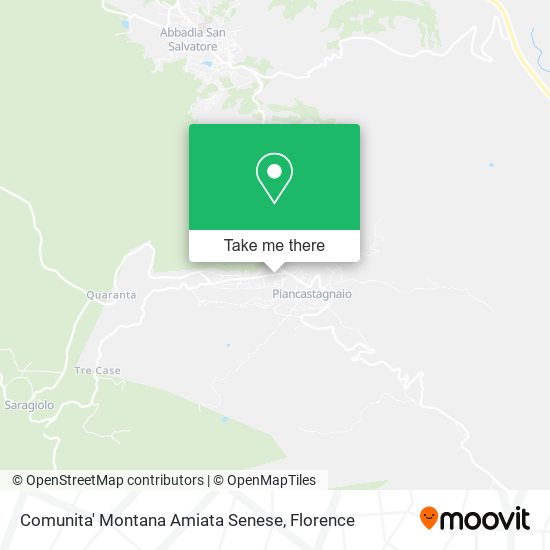Comunita' Montana Amiata Senese map