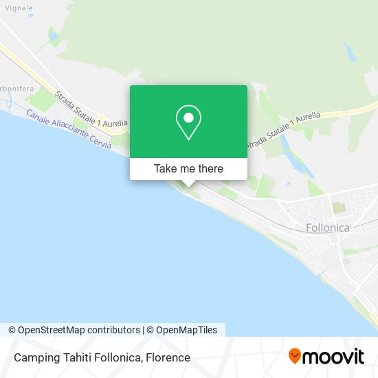 Camping Tahiti Follonica map