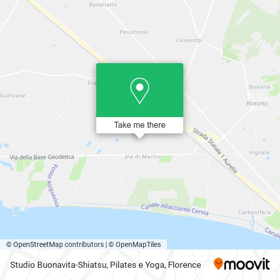 Studio Buonavita-Shiatsu, Pilates e Yoga map