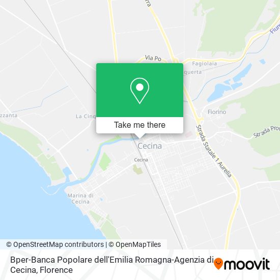 Bper-Banca Popolare dell'Emilia Romagna-Agenzia di Cecina map