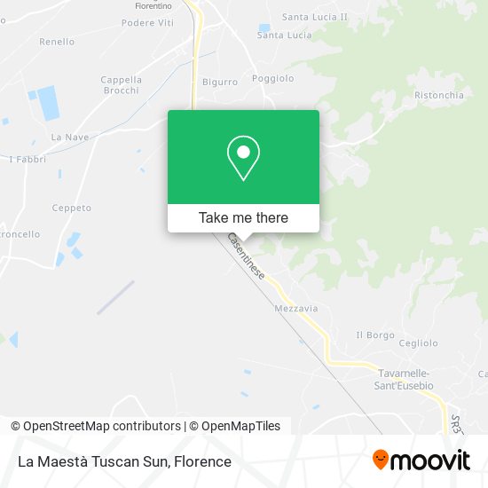 La Maestà Tuscan Sun map