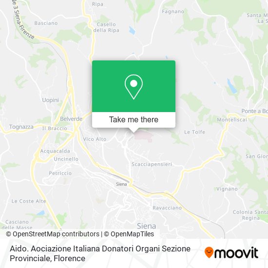 Aido. Aociazione Italiana Donatori Organi Sezione Provinciale map