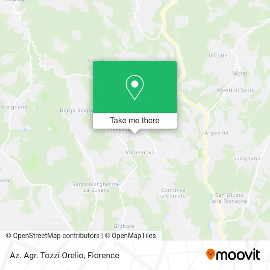 Tozzi Orelio Agricultural Company map