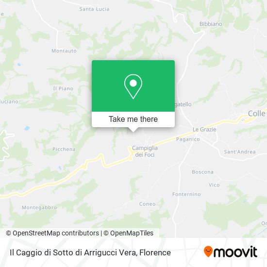 Il Caggio di Sotto di Arrigucci Vera map