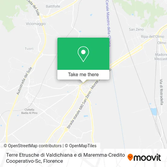 Etruscan Lands of Valdichiana and Maremma-Cooperative Credit map