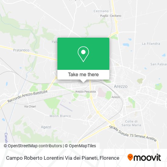 Campo Roberto Lorentini Via dei Pianeti map