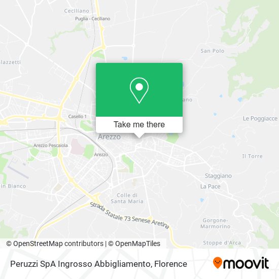 How to get to Peruzzi SpA Ingrosso Abbigliamento in Arezzo by Bus