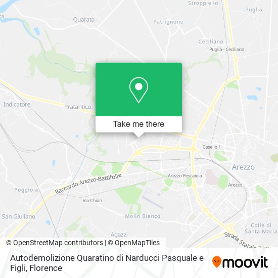 Autodemolizione Quaratino di Narducci Pasquale e Figli map