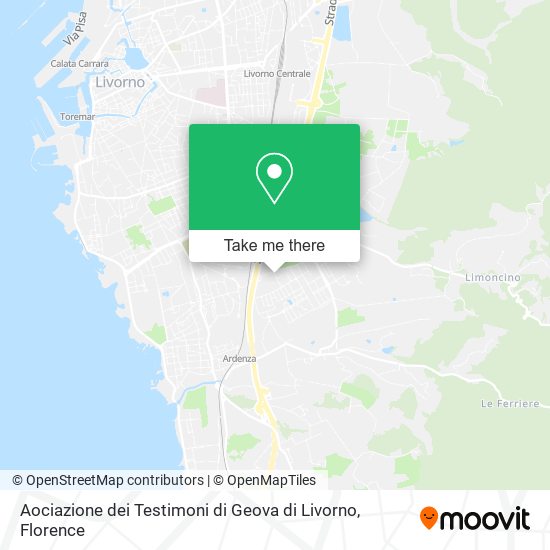 Aociazione dei Testimoni di Geova di Livorno map