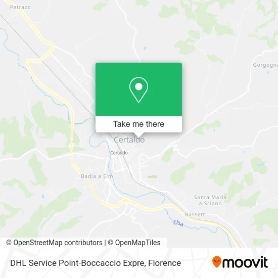 DHL Service Point-Boccaccio Expre map