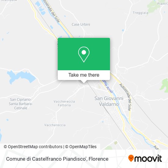 Comune di Castelfranco Piandisco' map