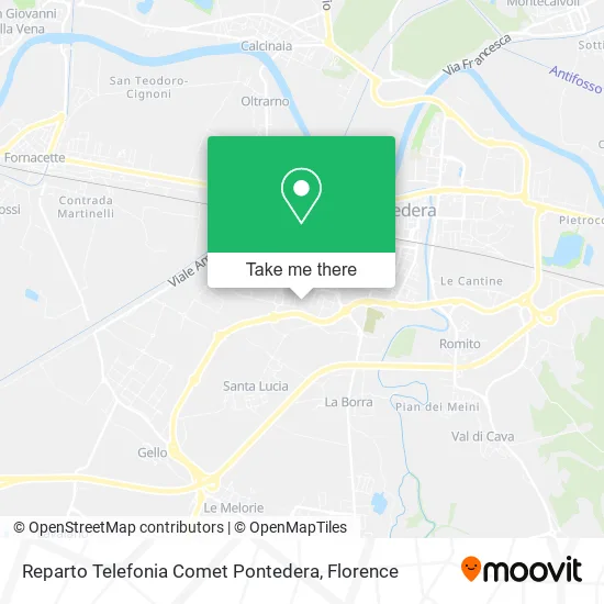 Reparto Telefonia Comet Pontedera map