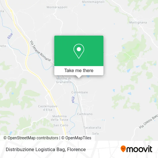 Bag Logistics Distribution map