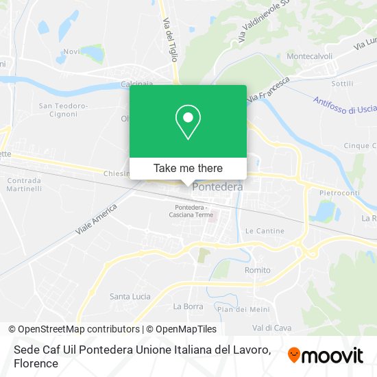 Sede Caf Uil Pontedera Unione Italiana del Lavoro map