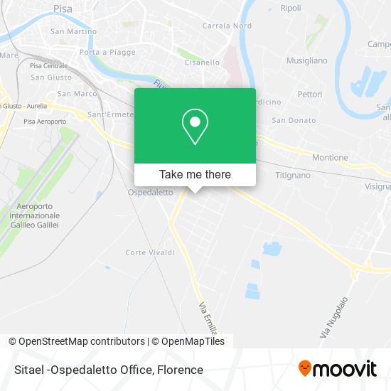 Sitael -Ospedaletto Office map