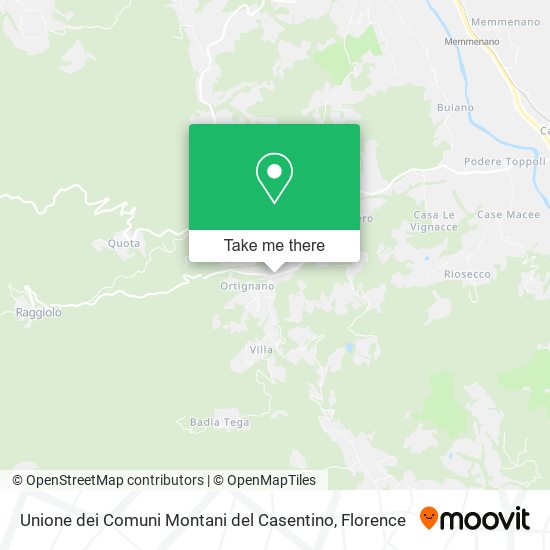 Unione dei Comuni Montani del Casentino map
