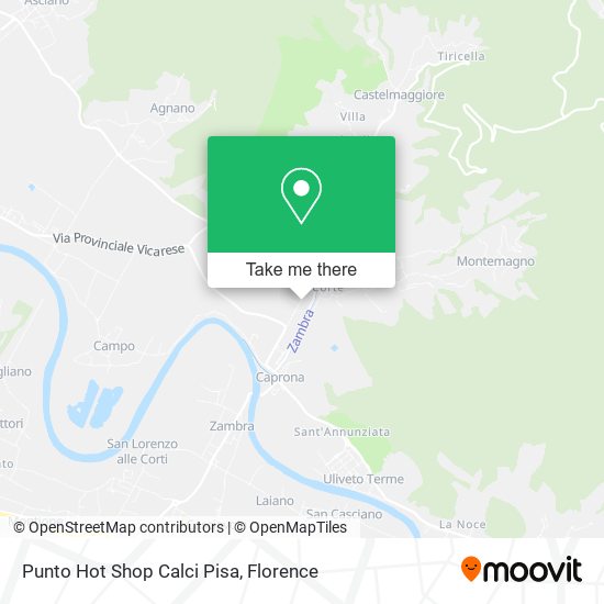 Punto Hot Shop Calci Pisa map