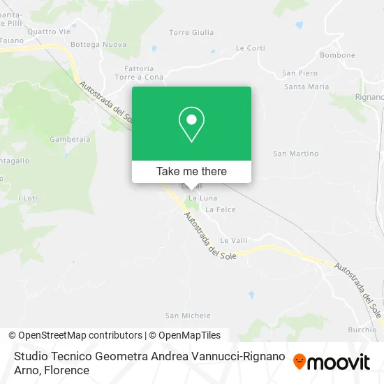 Studio Tecnico Geometra Andrea Vannucci-Rignano Arno map