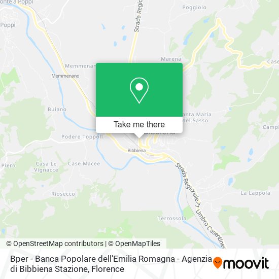 Bper - Banca Popolare dell'Emilia Romagna - Agenzia di Bibbiena Stazione map