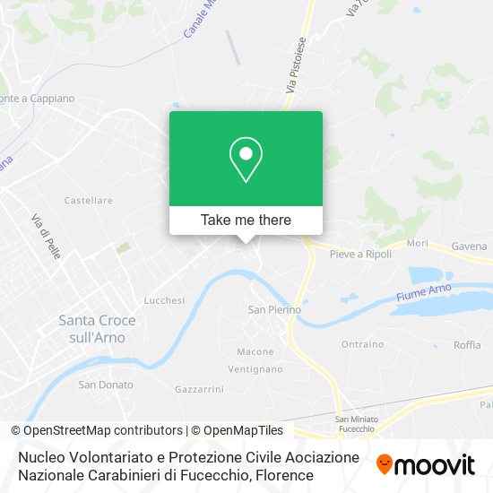 Nucleo Volontariato e Protezione Civile Aociazione Nazionale Carabinieri di Fucecchio map