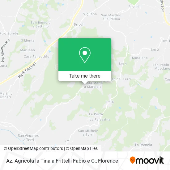 Az. Agricola la Tinaia Frittelli Fabio e C. map