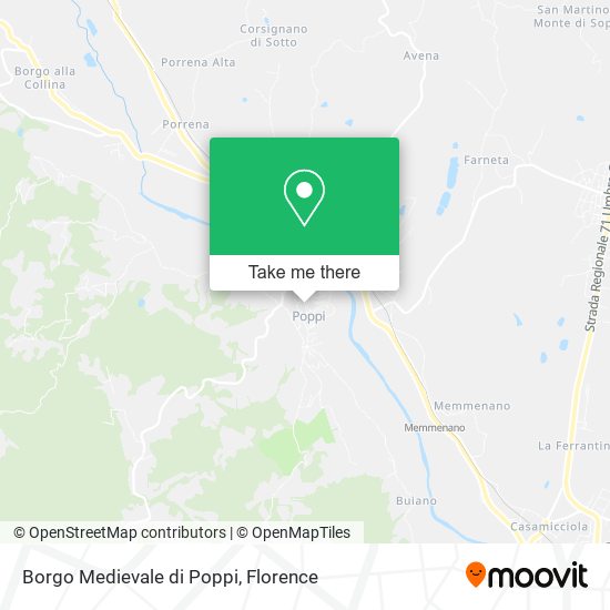 Borgo Medievale di Poppi map