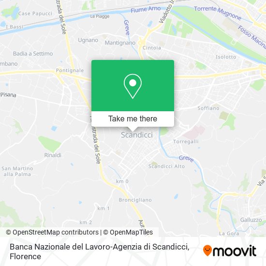 Banca Nazionale del Lavoro-Agenzia di Scandicci map