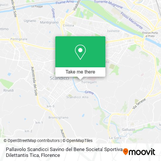 Pallavolo Scandicci Savino del Bene Societa' Sportiva Dilettantis Tica map
