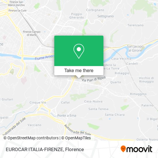 EUROCAR ITALIA-FIRENZE map