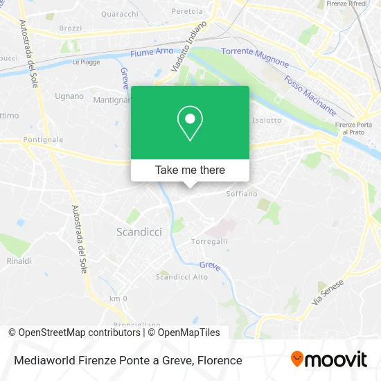 Mediaworld Firenze Ponte a Greve map